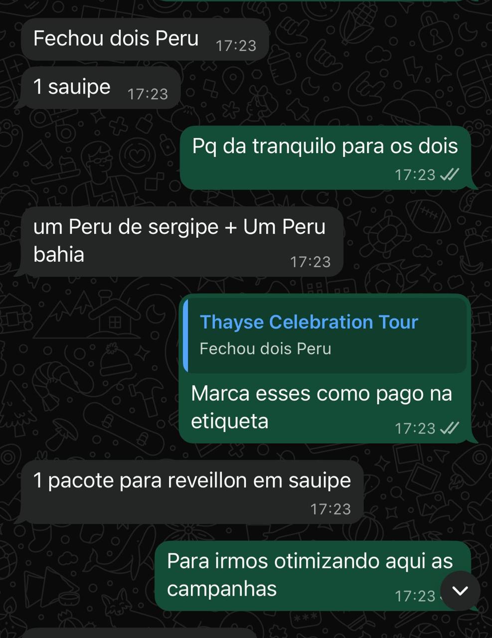 Agência de turismo: 2 pacotes Peru + 1 réveillon em Sauípe fechados direto do anúncio.